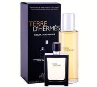 Terre d'Hermes Parfum Gift Set 30ml Refillable Spray + 125ml Pure Parfum Refill
