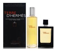 HERMES TERRE D'HERMES TRAVEL SET PURE PARFUM 30ML EDP + REFILL | NEW & SEALED