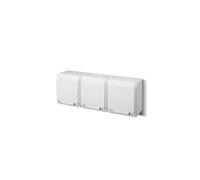 HERMES triple socket with/u 2P + Z Schuko IP44 white 0326-02