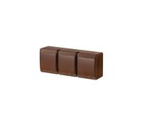 HERMES triple socket with/u 3x2P + Z Schuko IP44 Brown 0326-06