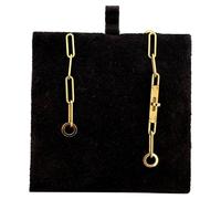 Hermes Women's Preloved 18K Kelly Chaine Drop Earrings in Gold Metal