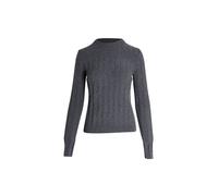 Hermes Women's Preloved Crewneck Rib Knit Sweater in Grey Wool | Size: 36