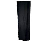 Hermes Women's Preloved H Logo Accent Scarf in Black Cashmere