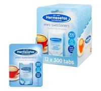 Hermesetas Mini Sweeteners 12 x 300 Tablets - Zero Calorie Sugar Free Pocket Size Dispenser