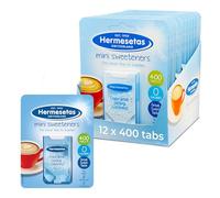 Hermesetas Mini Sweeteners 12 x 400 Tablets - Zero Calorie Sugar Free Pocket Size Dispenser