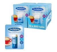 Hermesetas Mini Sweeteners 12 x 800 Tablets - Zero Calorie Sugar Free Table-Top Dispenser