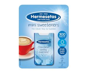 Hermesetas Mini Sweeteners 300 Tablets - Zero Calorie Sugar Free Pocket Size Dispenser