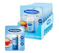 Hermesetas Mini Sweeteners 6 x 1200 Tablets - Zero Calorie Sugar Free Table-Top Dispenser