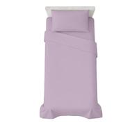hermet 3-Piece Plain Single Bed Sheet Set, Fitted Sheet, Flat Sheet, Pillowcase 50 x 80 cm, 30 cm Corner, Soft Microfibre, Oekotex Certified, No Iron