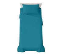hermet 3-Piece Plain Single Bed Sheet Set, Fitted Sheet, Flat Sheet, Pillowcase 50 x 80 cm, 30 cm Corner, Soft Microfibre, Oekotex Certified, No Iron