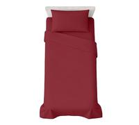 hermet 3-Piece Plain Single Bed Sheet Set, Fitted Sheet, Flat Sheet, Pillowcase 50 x 80 cm, 30 cm Corner, Soft Microfibre, Oekotex Certified, No Iron