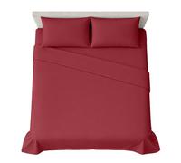hermet 4-Piece Plain Double Bed Sheet Set, Fitted Sheet, Flat Sheet, 2 Pillowcases 50 x 80 cm, 30 cm Corner, Soft Microfibre, Oekotex Certified, No Iron