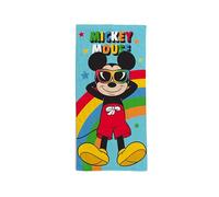 hermet, Disney Mickey Mouse Beach Towel, 70 x 140 cm, Beach or Pool Towel, 100% Soft Cotton, Practical and Lightweight