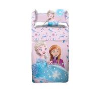 hermet Frozen 100% Cotton Single Bed Sheet Set, Bed Cover, Top Sheet with Flap + Fitted Sheet + Pillowcase
