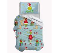 hermet Grinch Single Duvet Cover Set, 100% Cotton, Single Duvet Cover Set, Sleeping Bag + Pillowcase