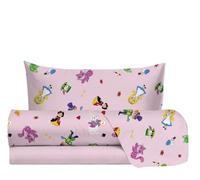 hermet Jolly Tennis Single Bed Sheet Set, 100% Cotton, Top Sheet + Fitted Sheet + Pillowcase, Bedding Set with Nursery Design