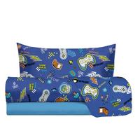 hermet Jolly Tennis Single Bed Sheet Set, 100% Cotton, Top Sheet + Fitted Sheet + Pillowcase, Bedding Set with Nursery Design