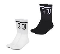 hermet Juventus 2 Pairs Foam Socks - Pack of 2 - Sport Socks, Size 43/46, White Black, Official Product, White/Black, 43-46