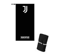 hermet Juventus Multi-Purpose Microfibre Towel, 80 x 160 cm, Official Towel for Sea, Pool, Gym and Travel with Elastic Strap, Lightweight and Quick Drying