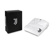 hermet Juventus Unisex Hooded Bathrobe Terry Towelling 380gsm 100% Cotton Juventus Logo Heart Side Size M