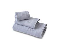 Hermet Laura Biagiotti 3-Piece Bath Towel Set, 100% Cotton, Bath Towel + Face Towel + Guest Towel, Grey, Classic Style, Spa Experience
