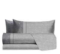 hermet Laura Biagiotti Cotton Double Bed Sheet Set, Patterned Bed Set, 100% Cotton, Top Sheet + Fitted Sheet + Pair of Pillowcases