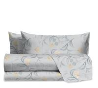 hermet Laura Biagiotti Cotton Double Bed Sheet Set, Patterned Bed Set, 100% Cotton, Top Sheet + Fitted Sheet + Pair of Pillowcases
