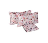 hermet Laura Biagiotti, Double Bed Sheet Set in Percale Cotton, 100% Printed Cotton, Top Sheet, Fitted Sheet, Pair of Pillowcases, Markab Salivia
