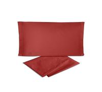 Hermet Laura Biagiotti Single Bed Sheet Set in Plain Percale 100% Cotton, Cherry Red, Top Sheet + Fitted Sheet + Pillowcase