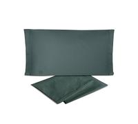 Hermet Laura Biagiotti Single Bed Sheet Set in Plain Percale 100% Cotton, Teal, Top Sheet + Fitted Sheet + Pillowcase