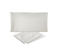 Hermet Laura Biagiotti Single Bed Sheet Set in Solid Colour Percale 100% Cotton, Ice, Top Sheet + Fitted Sheet + Pillowcase
