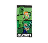 hermet, Minecraft Beach Towel, 70 x 140 cm, Bath Towel for Beach or Pool, 100% Soft Cotton, Practical and Lightweight