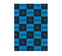 hermet SSC Napoli Soft Blanket with Logo, Warm Blanket for Sofa and Bed, Size 150 x 210 cm, Soft Touch, Blue, Official Product