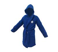 hermet Unisex_Adult Bathrobe in Microterry Bathrobe, Blue, 48