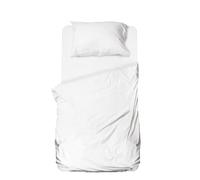 hermet Winner White Microfibre Double Bed Sheet Set, Top Sheet, Fitted Sheet, Pillowcase
