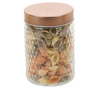 Hermetic Airtight Round Glass Food Storage Jars Canisters Containers with Copper Coloured Lid
