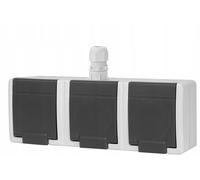 Hermetic Electrical Socket Elektro-Plast Nasielsk gray 5043-10