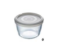 Pyrex 1.1L Dishwasher Safe Classic Round borosilicat Glass Dish With Plastic Lid
