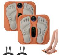 Hermhoffer Pro Foot Massager, pilofri Neuropathy Foot Massager, Smart Foot Physiotherapy Massage, LCD Smart Display, Rechargeable Pain Relief & Circulation Booster (orange-2PCS)