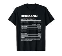 Hermine Nutrition Facts Name Value Graphic T-Shirt, Men, Black, L