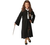 Rubies Official Harry Potter Hermione Granger Gryffindor Costume Set, with Robe, Wig and Wand, One Size Approx Age 4-8 Years, Black Halloween