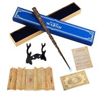 Hermione Granger Wand, Exquisite Wands in Gift Box with Spell Chart, Station Ticket, Map and Holder, 35CM Magic With Resin, Handcrafted Wizard Prop for Party, Cosplay Accessory, Halloween Decoration