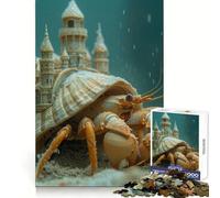 Hermit Crab A Kingdom on A Shell 1000 Piece Puzzle For Adults Mental Sharp Serene Game Home Activity Santa Surprise (50x75cm)