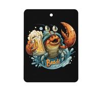 Hermit Crab Beer Car Air Freshener Decorative Hanging Aromatherapy Tablets for Car Trucks Square