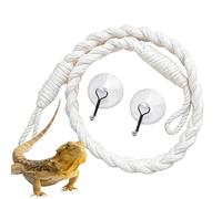 Hermit Crab Climbing Toy - Cotton Rope Ladder Terrarium Decor For Reptiles & Small Animals, Tank Accessory For Lizard Gecko Tree Frog Crested Gecko Tortoise Tarantula Snake