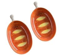 Hermit Crab Food Dish 2 Pack Ceramic Hermit Crab Food Bowl Reptile Water Bowl Aquarium Accessory for Bearded Dragon Lizard Frog Gecko Tortoise Snail Frog