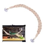 Hermit Crab Rope Ladder - 60x2cm Reptile Rope Bridge, Extensive Application | Hermit Crab Toys with Suction Cup Hooks, Reptile Tendrils Climbing for Tree Frogs Crested Geckos Lizards Snakes