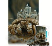 Hermit Crab Sand Castle for Adults 1000 Piece Puzzle Restful Game Tension Relief Family Bond Xmas Surprise (38x52cm)
