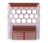 Hermit Crab Water Tank and Deep Soaking Pool Plastic Brown | Escape-proof Lid and Easy Cleaning Design, Ventilated Hollow Base, Includes Grid Cover and Mesh Lid for Aquarium Terrarium