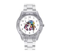 Hermit Crab Water Watches for Men Business Dress Watch Analog Quartz Wristwatch Stainless Steel Band